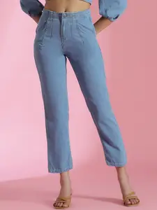 Belliskey Women Slim Fit Mid-Rise Low Distress Cotton Jeans