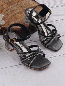 BAESD Girls Embellished Block Sandal