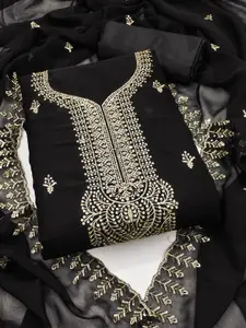 HMP Fashion Embroidered Unstitched Dress Material