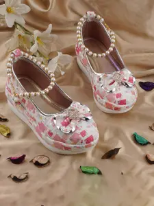 LMG Lifestyle Girls Embellished Flatform Round Toe Pumps