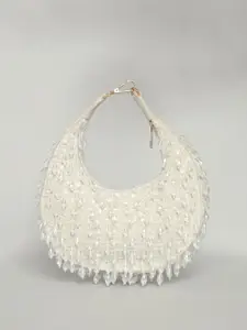 QAIDA FASHION Women Textured Embellished Hobo Handbags