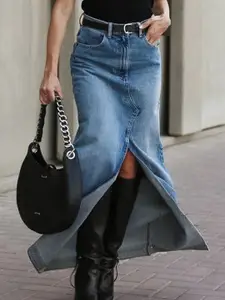 all about you Pure Cotton Straight Maxi Skirt