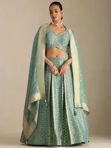 Soch Woven Design Zardozi Ready To Wear Lehenga And Blouse With Dupatta