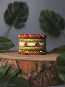 Taasha Craft Set Of 5 Beaded Bangles