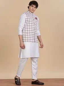 Anouk Pure Cotton Woven Nehru Jacket