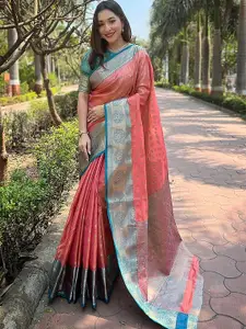 KALINI Woven Design Zari Silk Blend Saree