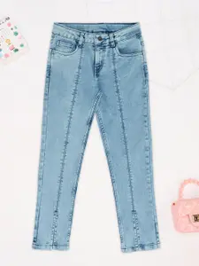 Pantaloons Junior Girls Regular Fit Mid-Rise Heavy Fade Jeans