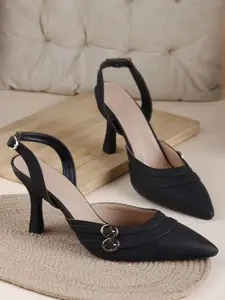 Try Me Stiletto Sandals with Buckles