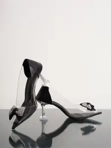 Froh Feet Women Embellished Kitten Sandals with Bows