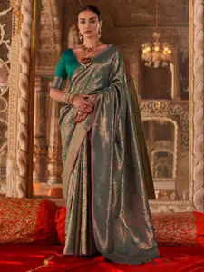 Anouk Floral Silk Blend Banarasi Saree