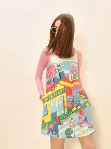 ONLY Graphic Printed A-Line Mini Dress