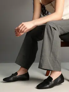 Kenneth Cole Leather Women Everyday Loafers With Twist Detail