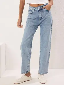 Trendyol Women Regular Fit Mid-Rise Heavy Fade Jeans