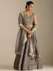 Soch Printed Beads And Stones Ready To Wear Lehenga And Blouse With Dupatta