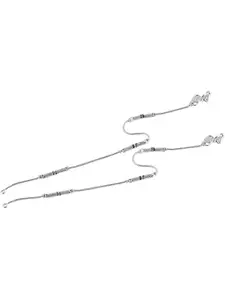 Lila Ghungroo Beaded Anklets