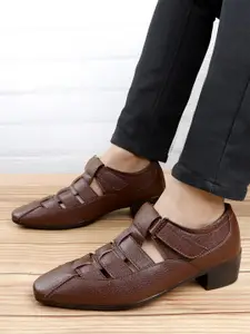 Bxxy Men 2 Inch Heel Height Increasing Formal Velcro Roman Shoe-Style Sandals