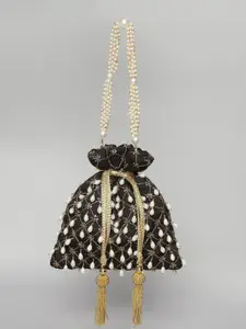 QAIDA FASHION Women Oversized Bucket Handheld Bag with Tasselled Handbags