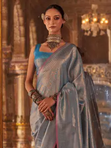 Anouk Ethnic Motifs Zari Silk Blend Banarasi Saree