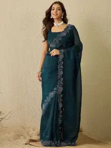 Saree mall Beads and Stones Organza Sarees