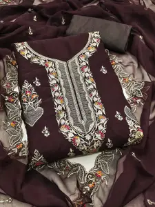 HMP Fashion Embroidered Unstitched Dress Material