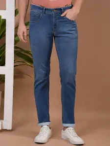 Canary London Men Smart Slim Fit Low-Rise Clean Look Heavy Fade Stretchable Jeans