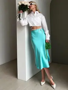 bebe Straight Midi Skirt