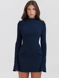 DressBerry Women Solid Bodycon Above Knee Dress