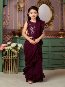 Aarika Girls Embroidered Ready to Wear Lehenga & Blouse With Dupatta