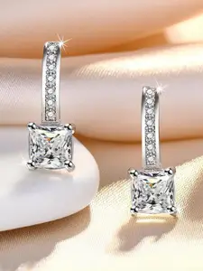 KARISHMA KREATIONS Stainless Steel Cubic Zirconia Studded Contemporary Studs