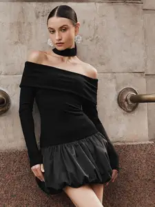 bebe Women Solid Bodycon Dress