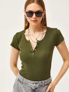 Olalook Women Ribbed Top