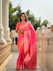 LeeliPeeri Designer Woven Design Zari Silk Blend Banarasi Saree