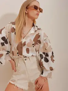 Trend Alacati stili Camouflage Printed Spread Collar Cotton Casual Shirt