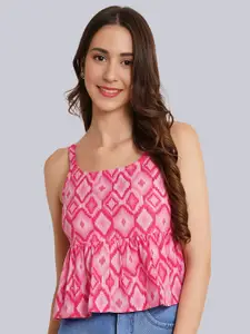 Dream Beauty Fashion Ikat Print Peplum Top