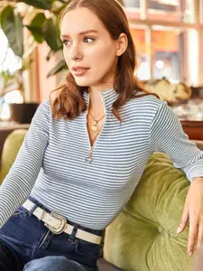 Olalook Striped Fitted Top