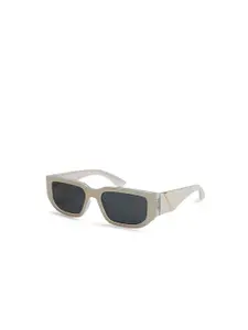 OPIUM Crystal With Off White Rectangular UV Protection Plastic Sunglasses for Women