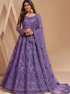 A TO Z CART Embroidered Semi-Stitched Lehenga & Unstitched Blouse With Dupatta