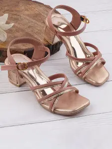 LMG Lifestyle Women Embellished Block Heel Mules