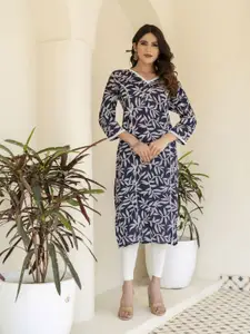 DRESSAR Women Abstract Printed Asymmetric Kurta