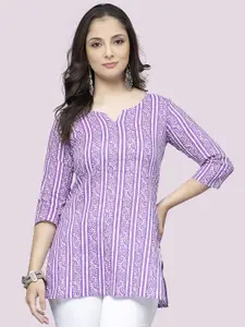 Dream Beauty Fashion Women Ethnic Motifs Print Round Neck A-Line Kurtis