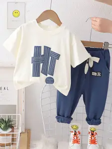 INCLUD Boys Printed Short Sleeves T-shirt With Trousers