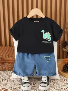 INCLUD Boys Printed Short Sleeves T-shirt With Shorts