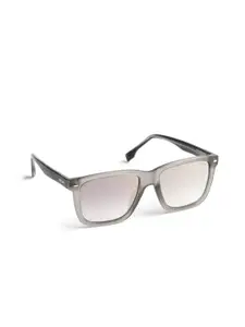 OPIUM Crystal Smoke Square UV Protection Plastic Sunglasses for Men OP-10261-C03-55