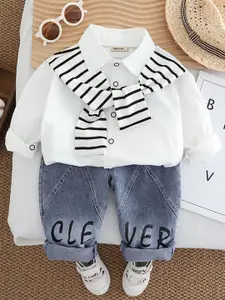 INCLUD Boys Long Sleeves Shirt With Trousers