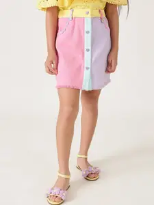 One Friday Girls Pure Cotton Above-Knee A-Line Skirt