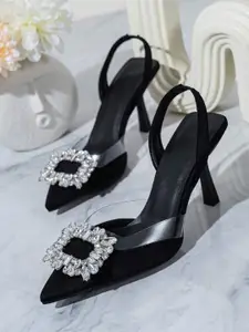 PURPLEHUNT Women PU Block Pumps