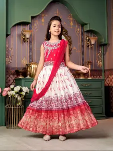 Aarika Girls Embroidered Ready to Wear Lehenga & Blouse With Dupatta
