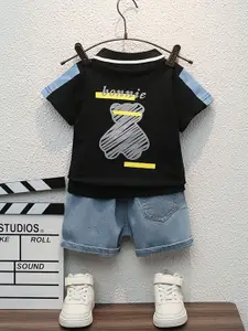 INCLUD Boys Printed Short Sleeves T-shirt With Shorts