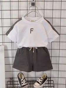 INCLUD Boys Colourblocked Short Sleeves T-shirt With Shorts