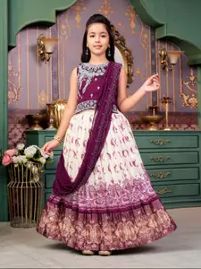 Aarika Girls Embroidered Ready to Wear Lehenga & Blouse With Dupatta